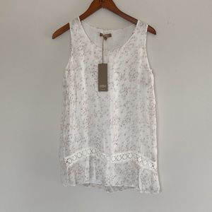 Carla Conti White Sleeveless Top
